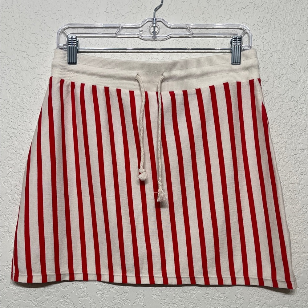 Zara Women’s Red & White Striped Skirt Set (Top-Medium/Skirt-Large) - Picture 15 of 16
